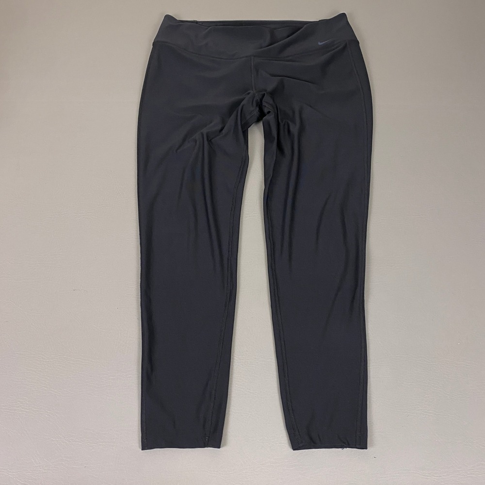 Nike Dri-FIT Activewear Leggings Women's Size XL Black Cropped Lightweight